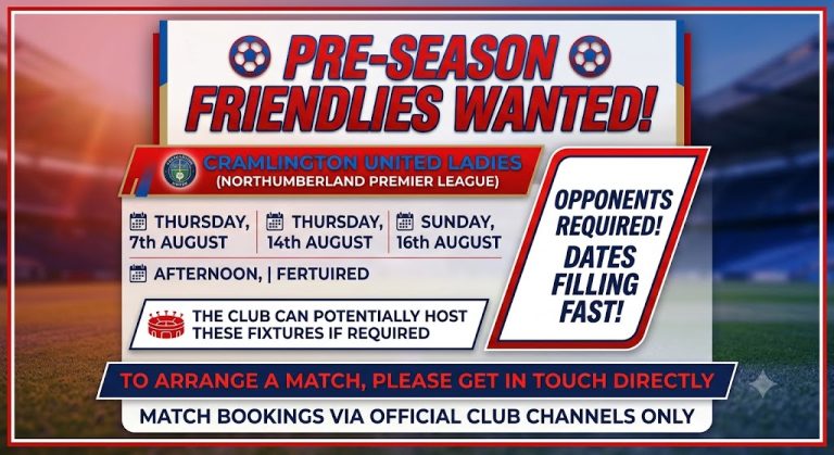 Ready to Kick Off? Pre-Season Matches Wanted by Cramlington Ladies!