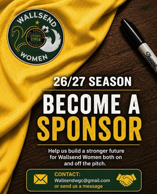 Sponsorship Opportunity: Become the Front of Shirt Sponsor for Wallsend Women!