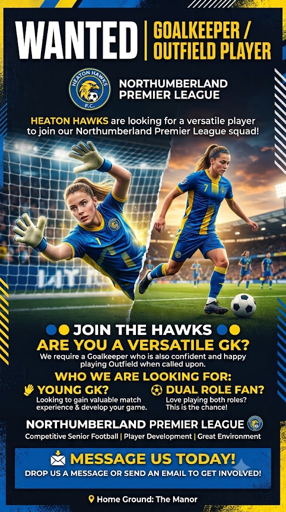 Join The Hawks: Versatile GK Required!