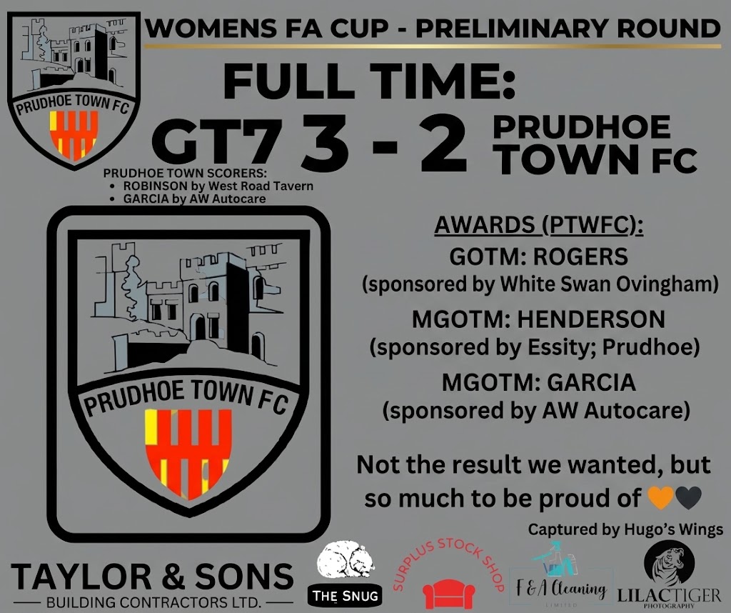 Prudhoe Town FA Cup Defeat