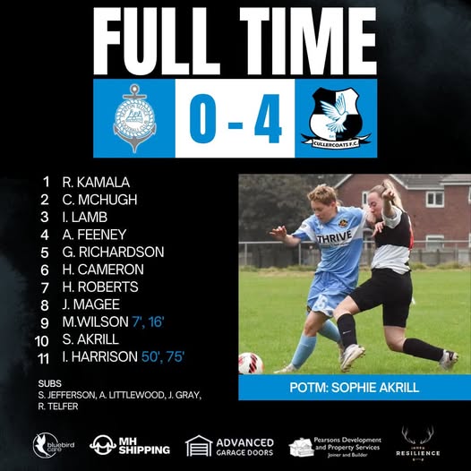 Seaton Sluice 0–4 Cullercoats Ladies